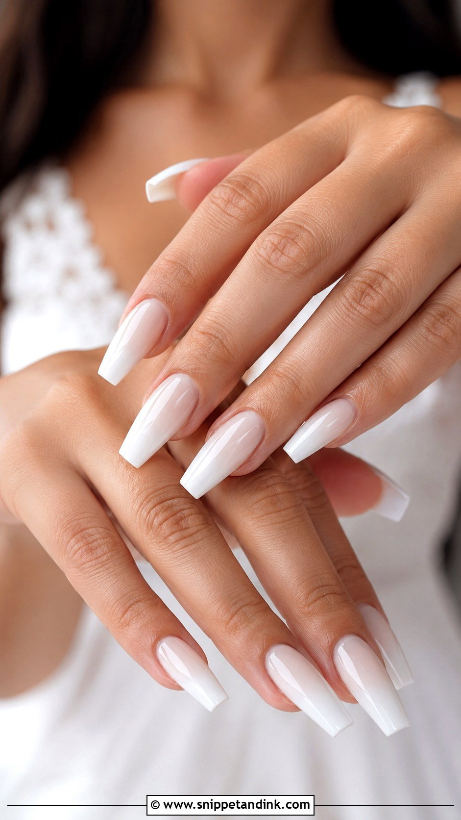White Ombre Wedding Nails - Snippet and Ink - 20 White Wedding Nails Brides