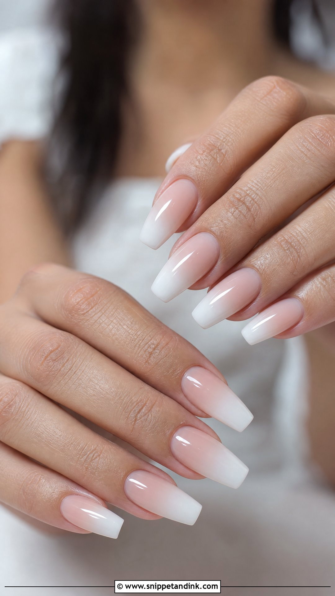 White Ombre Wedding Nails - Snippet and Ink - 25 Elegant White Wedding Nail Art Ideas