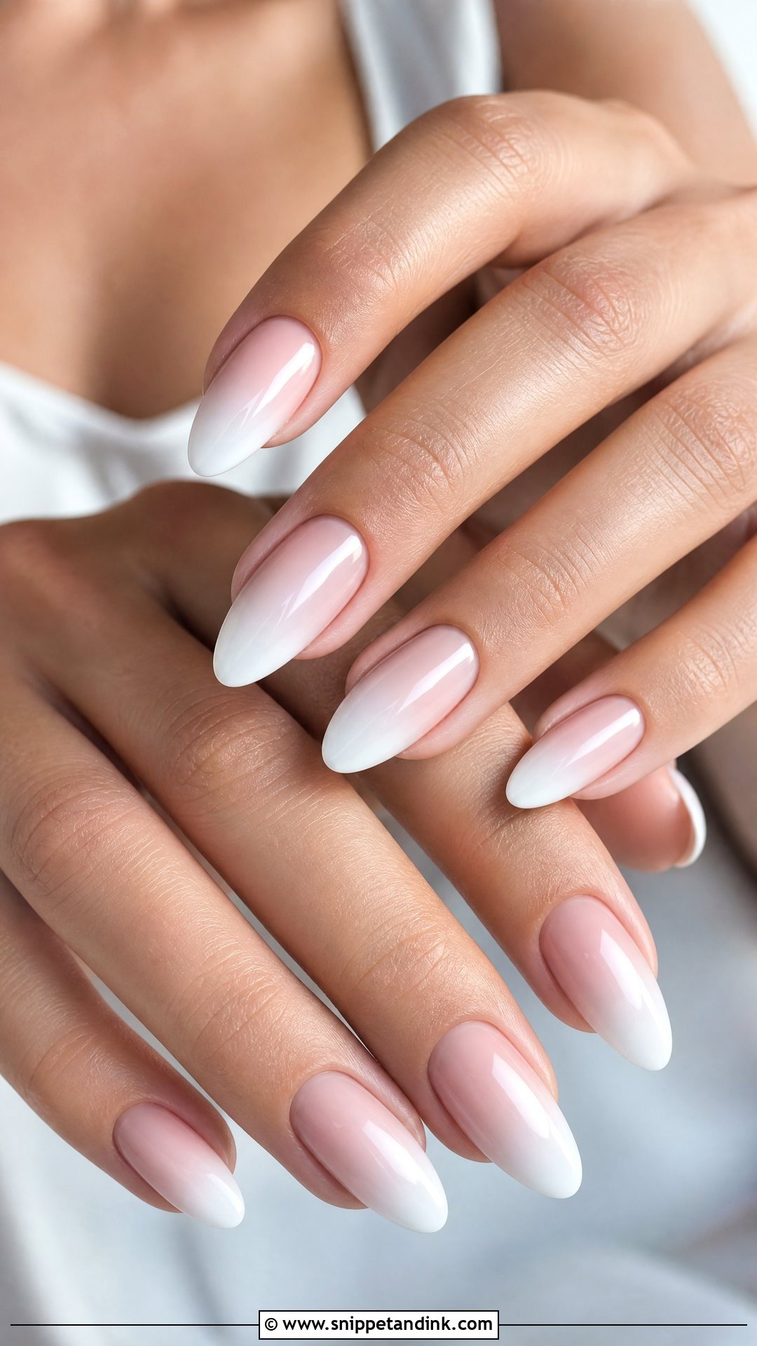 White Ombre Wedding Nails - Snippet and Ink - 25 Nail for Wedding Ideas