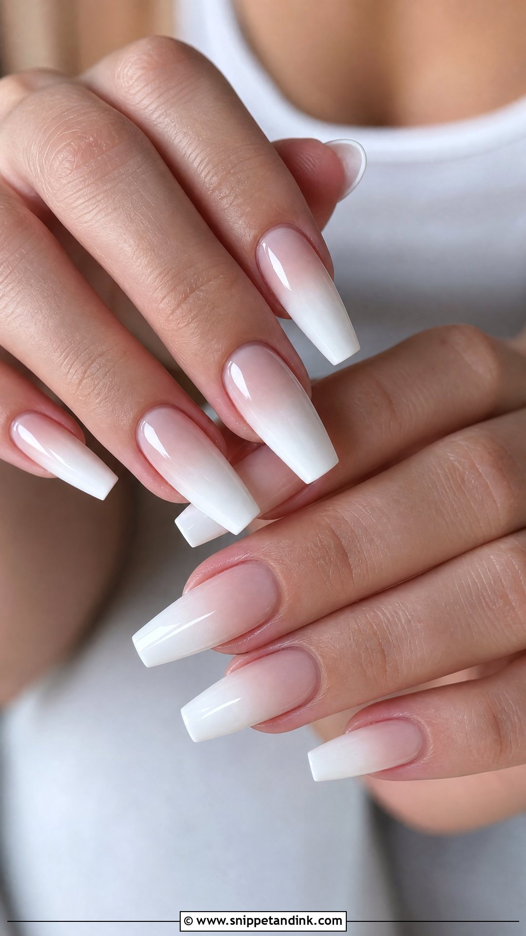 White Ombre Wedding Nails - Snippet and Ink - 25 Neutral Wedding Nails
