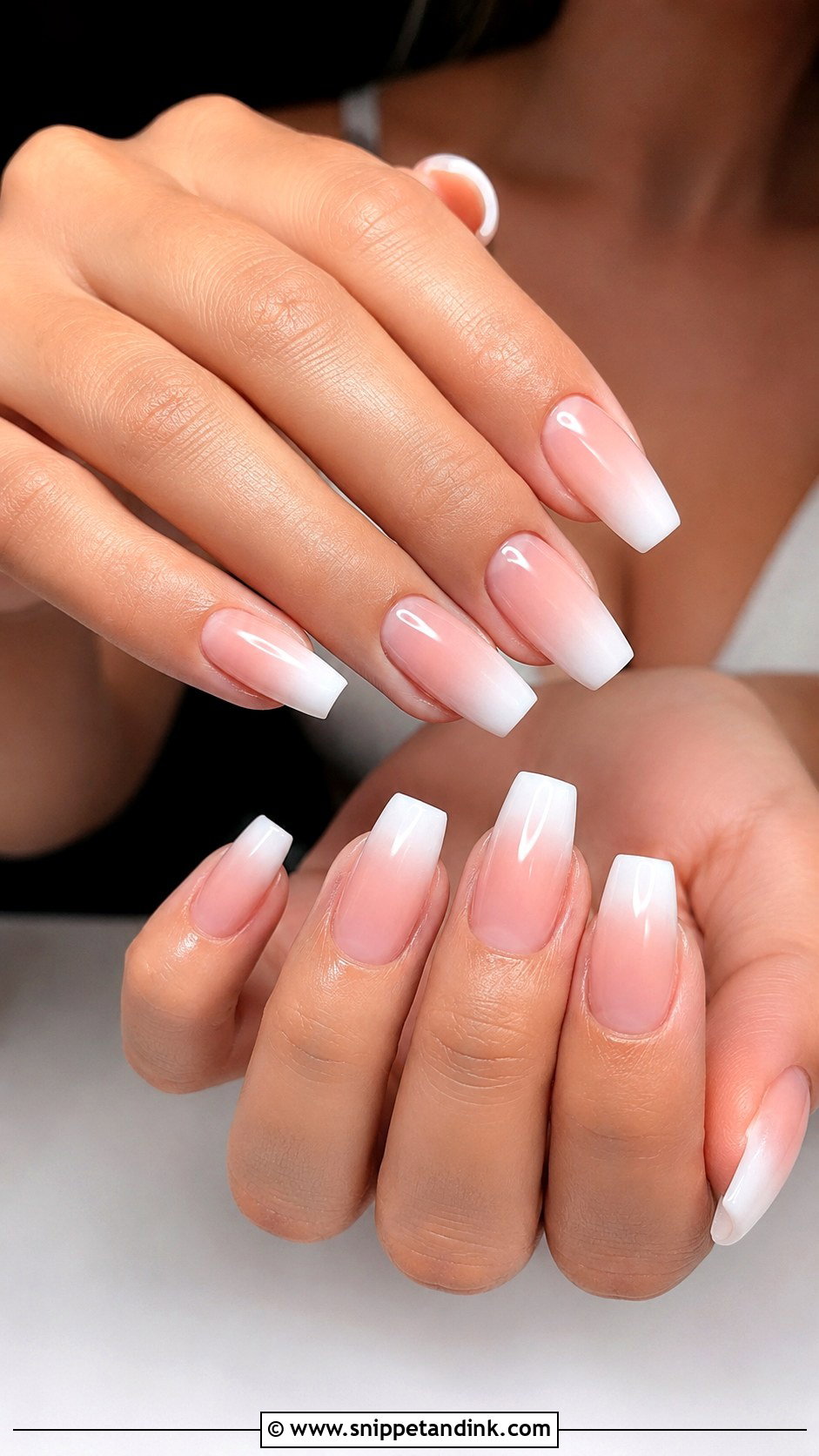 White Ombre Wedding Nails - Snippet and Ink - 20 Classy Nails for Wedding