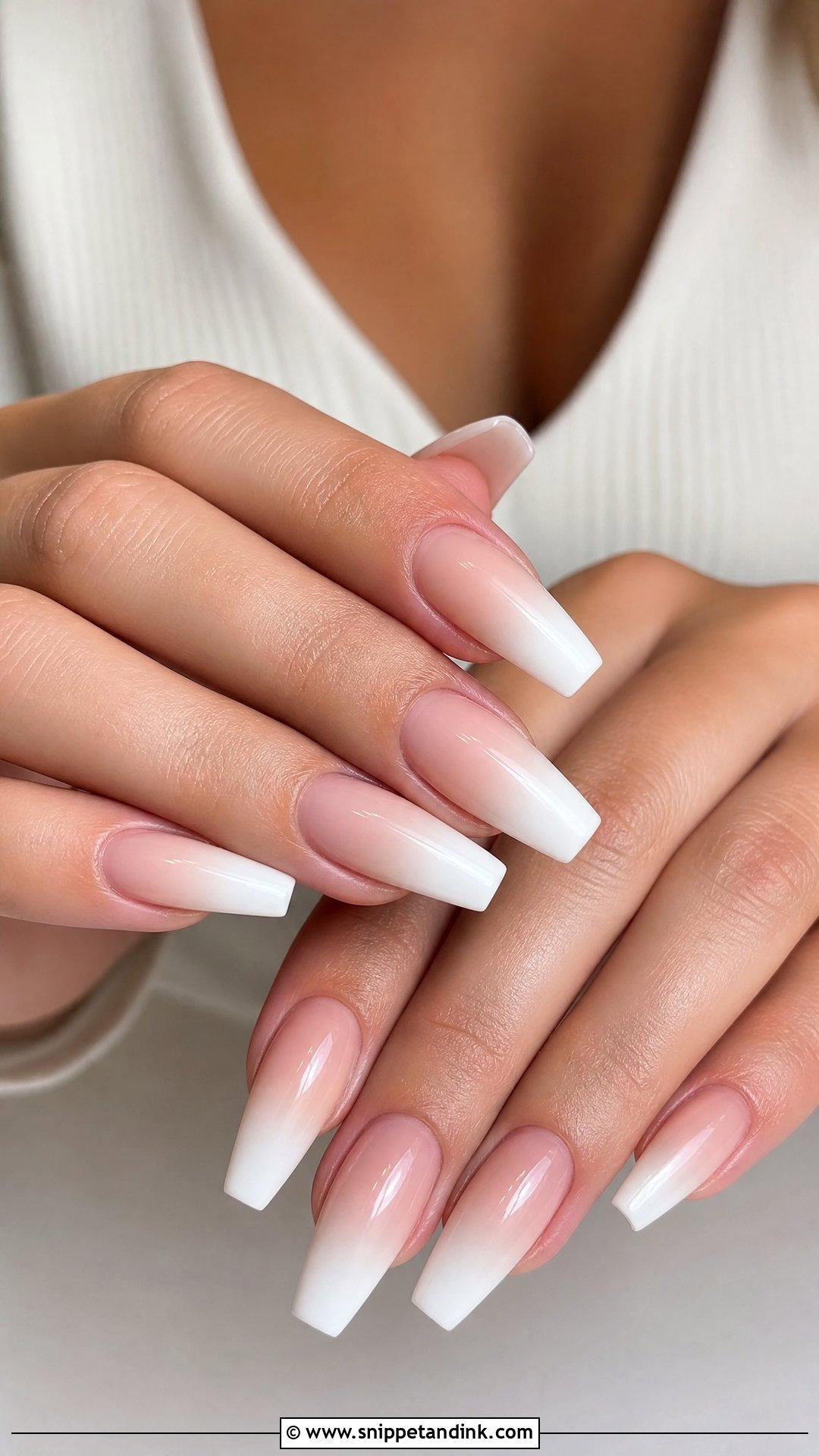 White Ombre Wedding Nails - Snippet and Ink - 25 White Wedding Nails for Bride