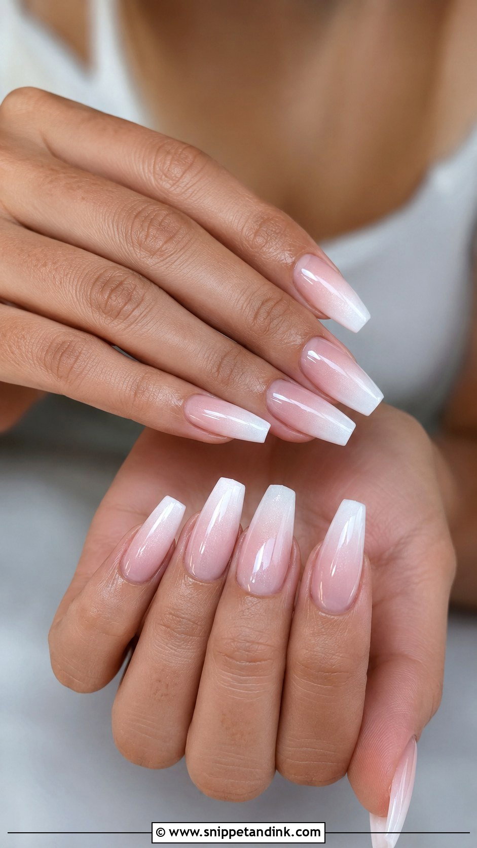 White Ombre Wedding Nails - Snippet and Ink - 20 Fancy Wedding Nails