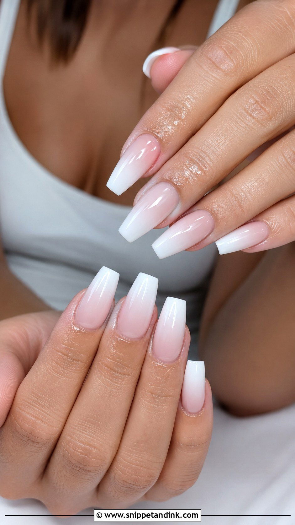 White Ombre Wedding Nails - Snippet and Ink - 20 Nail Design for Wedding Ideas