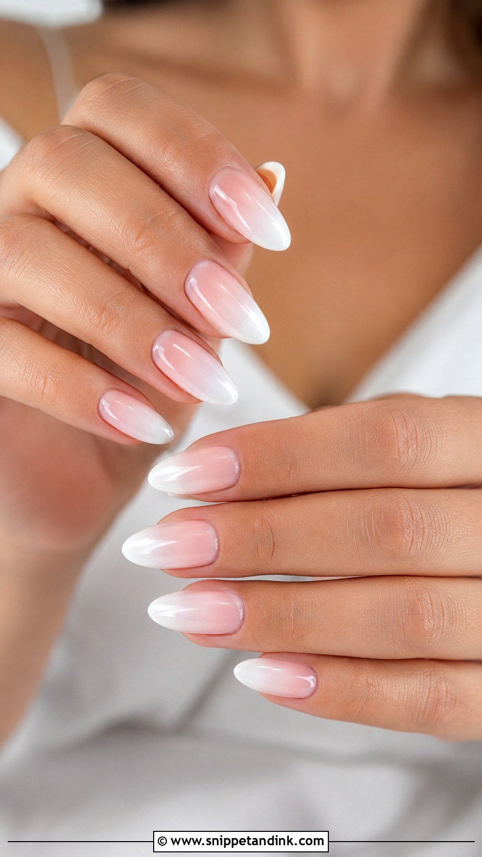 White Ombre Wedding Nails - Snippet and Ink - 20 Pretty Wedding Nails