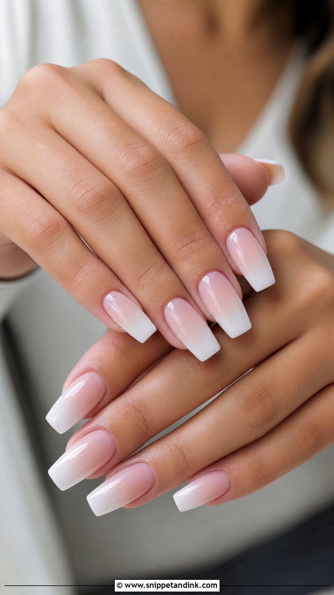 White Ombre Wedding Nails - Snippet and Ink - 20 Simple Elegant Wedding Nails