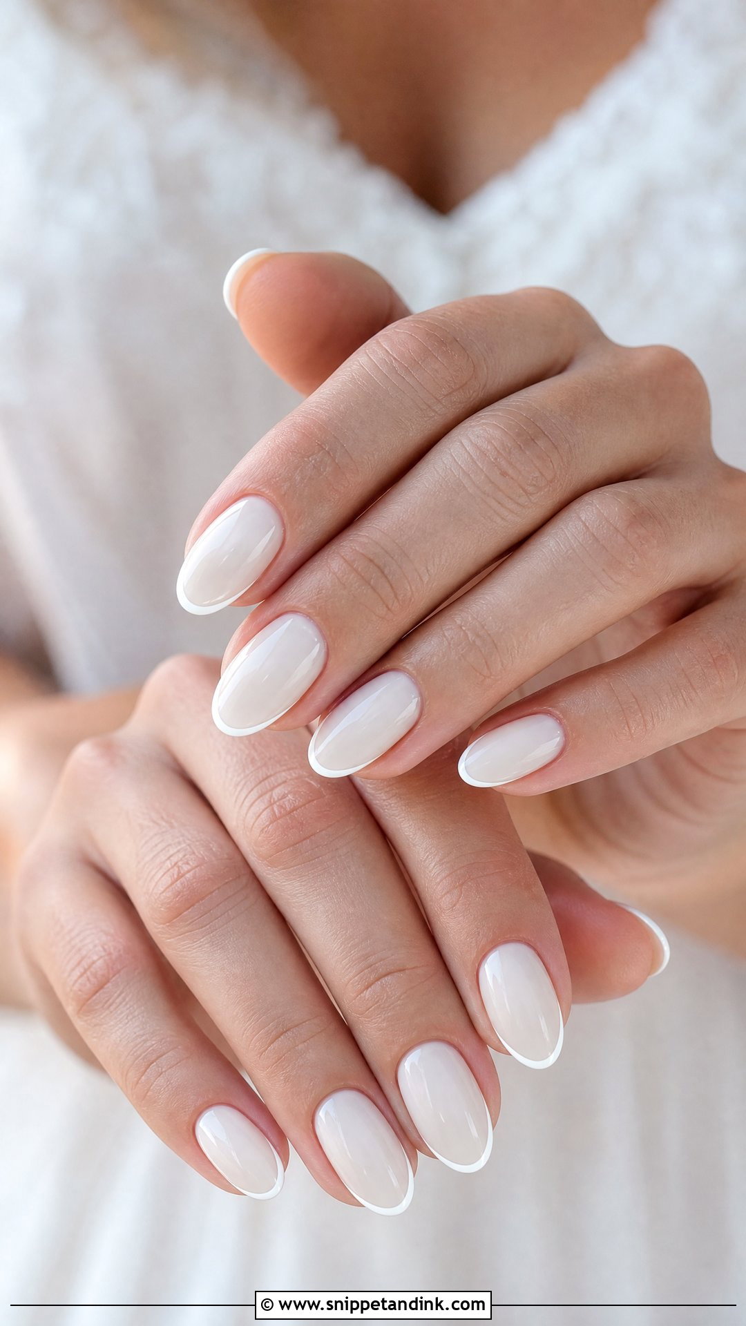 White Oval Wedding Nails - Snippet and Ink - 25 Elegant White Wedding Nail Art Ideas