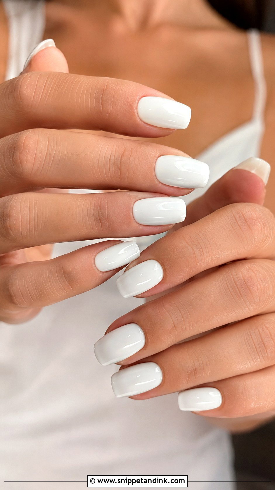 White Oval Wedding Nails - Snippet and Ink - 30 White Wedding Nails