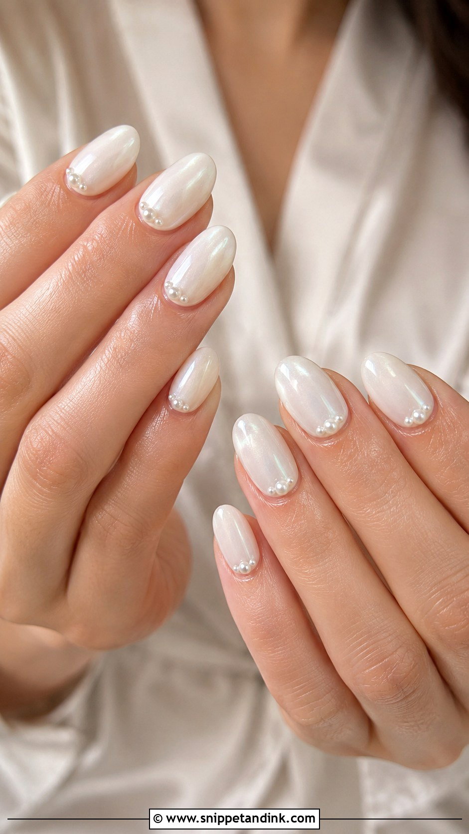 White Pearl Bride Nails - Snippet and Ink - 20 White Bride Nails Wedding