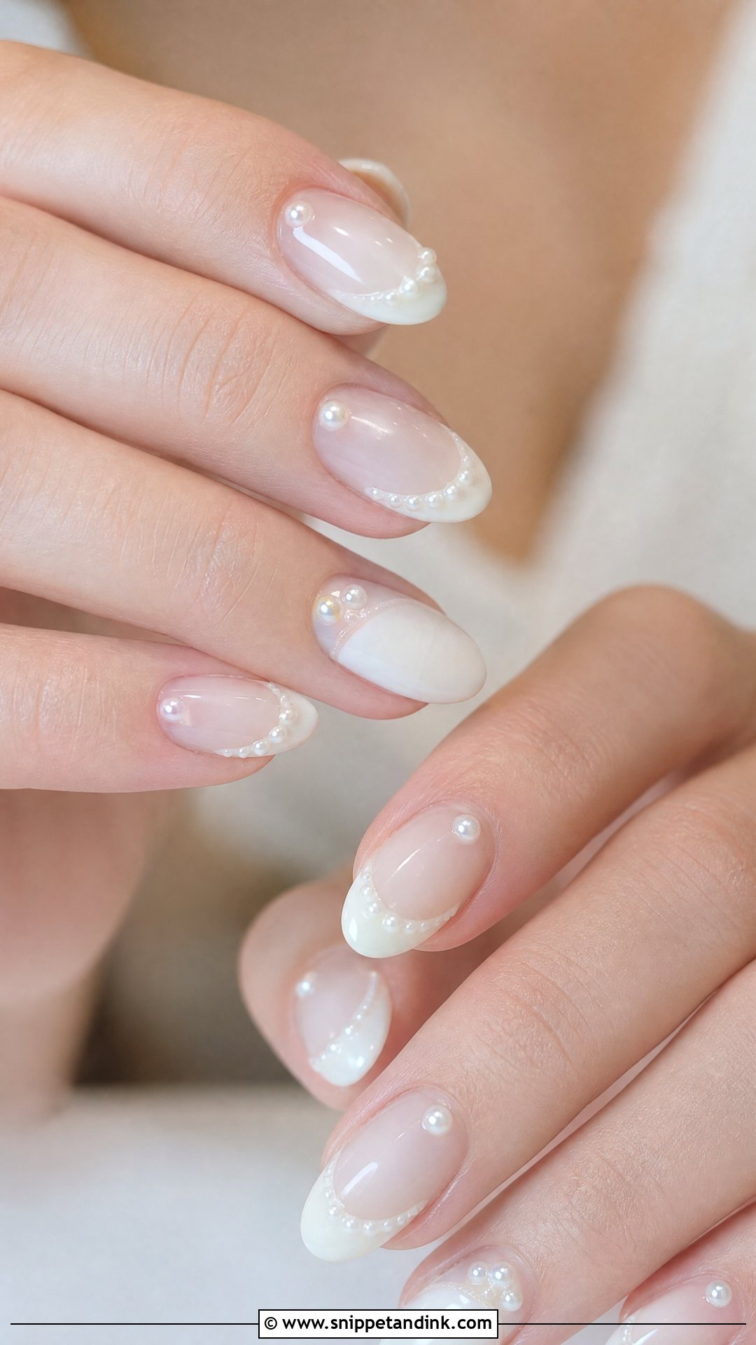 White Pearl Wedding Nails - Snippet and Ink - 25 White Wedding Nails for Bride
