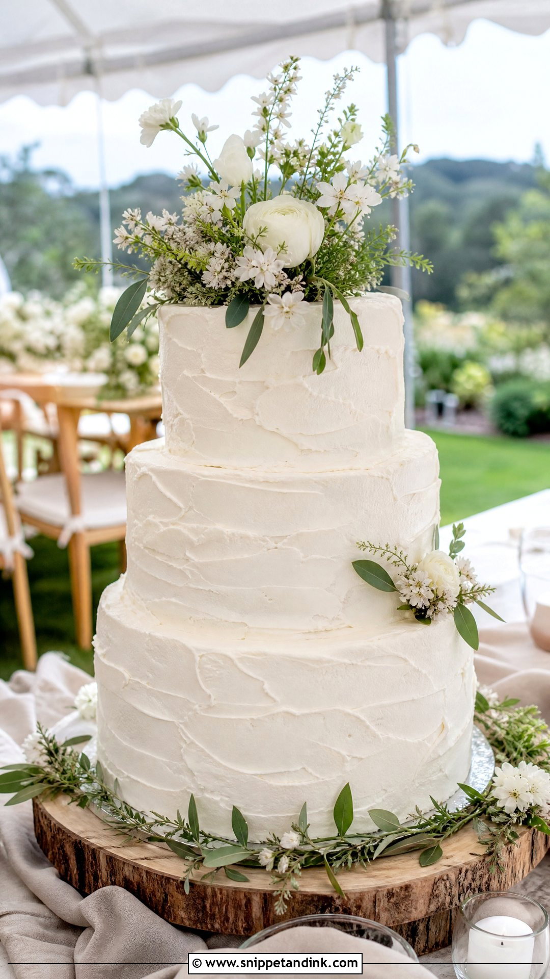 White Rustic Wedding Cake - Snippet and Ink - 30 White Cakes for Wedding