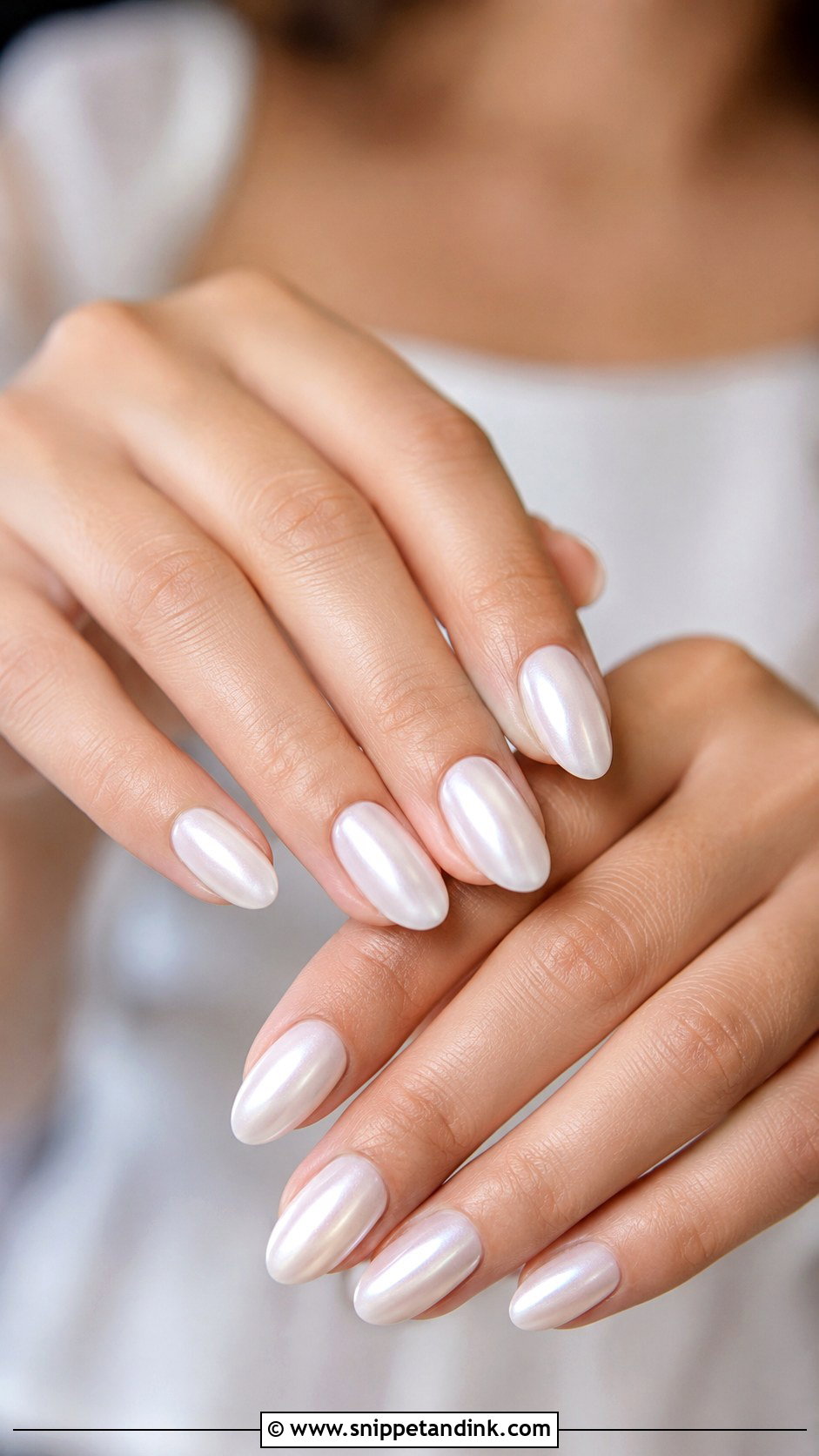 White Satin Wedding Nails - Snippet and Ink - 30 White Wedding Nails