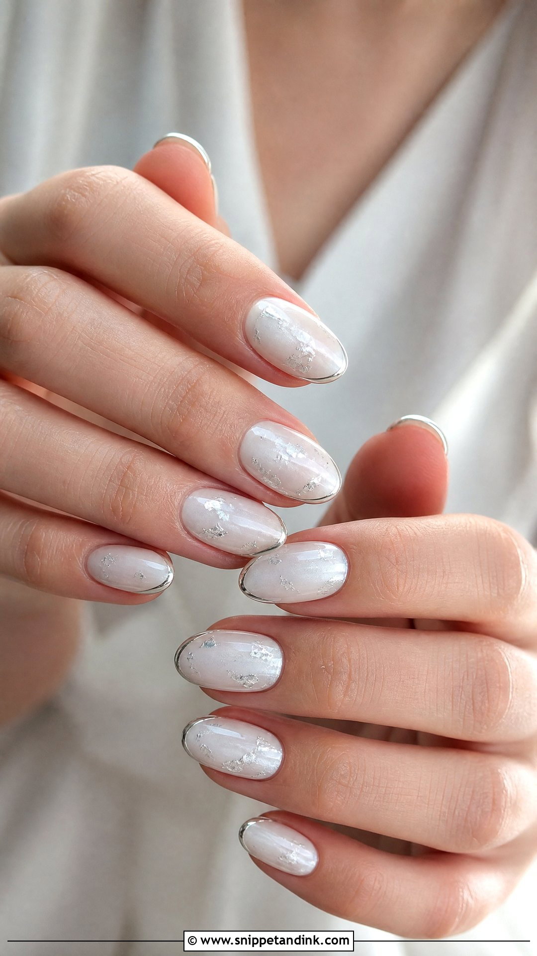 White Silver Wedding Nails - Snippet and Ink - 25 Elegant White Wedding Nail Art Ideas
