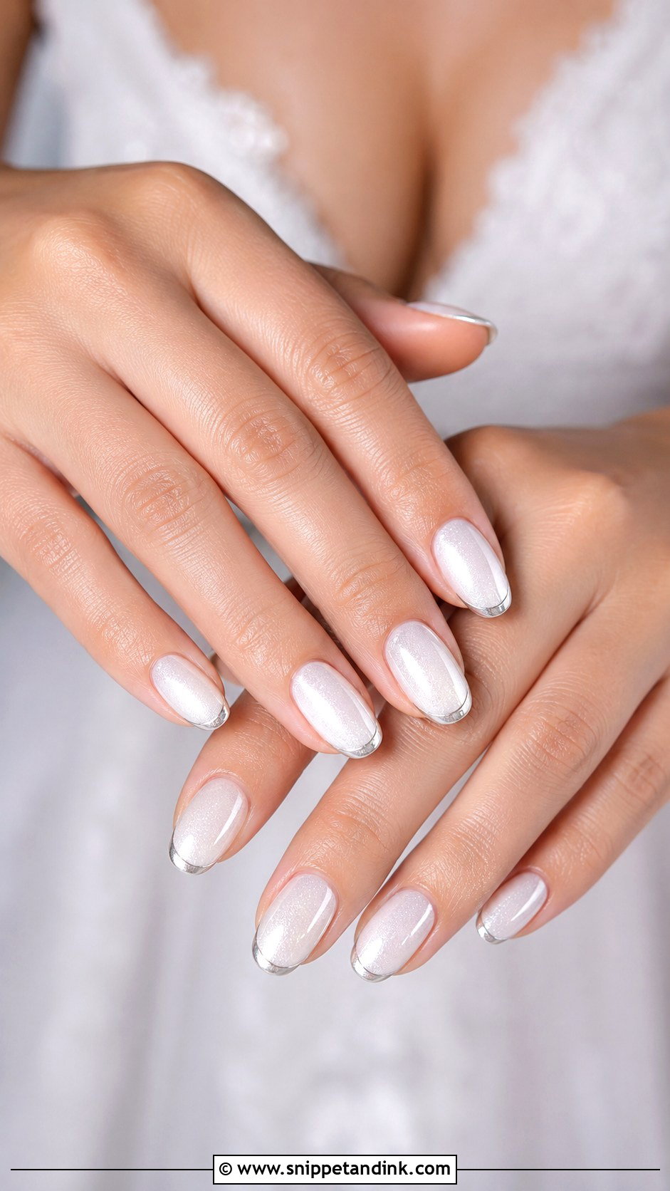 White Silver Wedding Nails - Snippet and Ink - 20 White Wedding Nails Brides