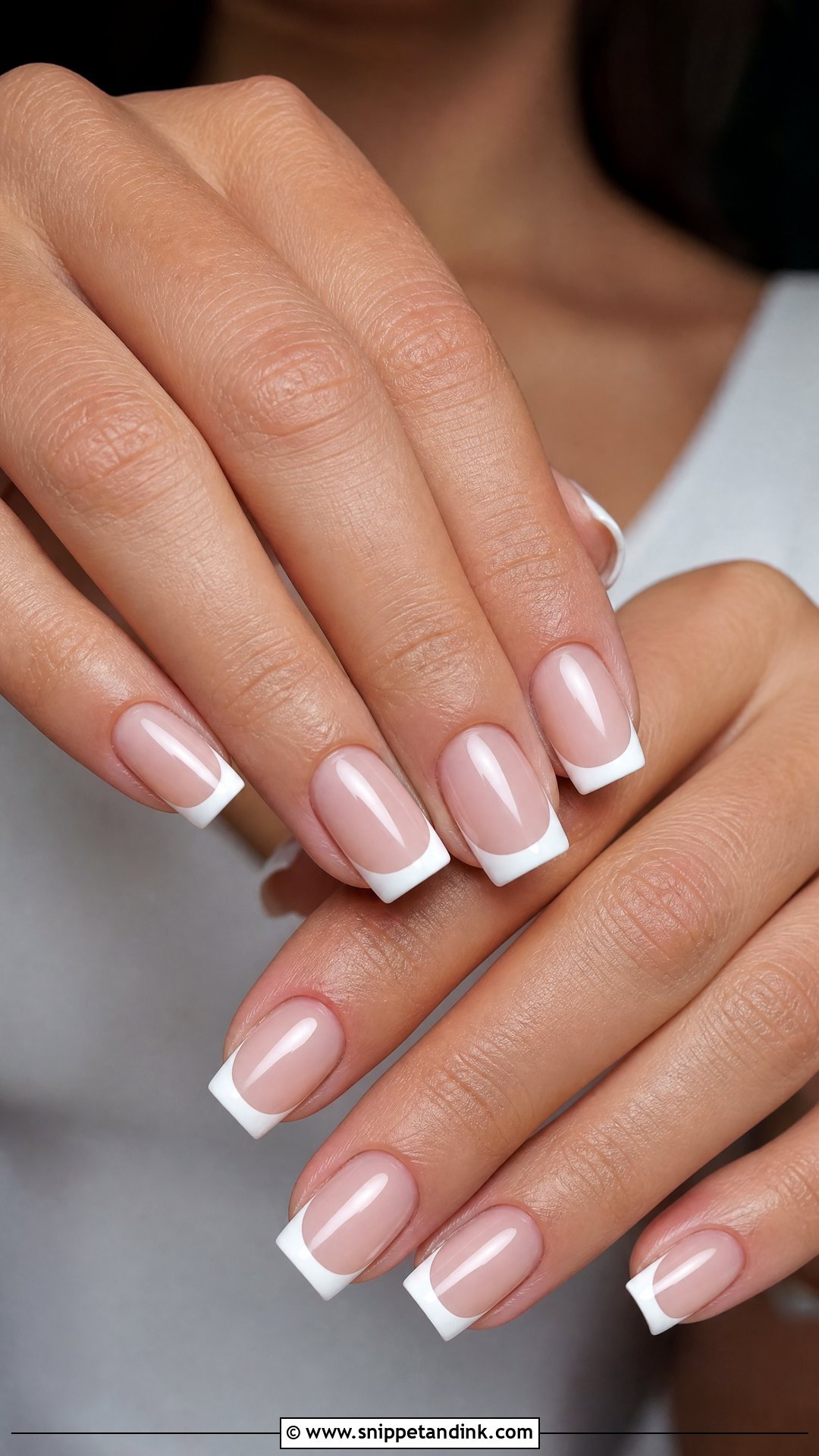 White Square Bridal Nails - Snippet and Ink - 25 White Bridal Nails