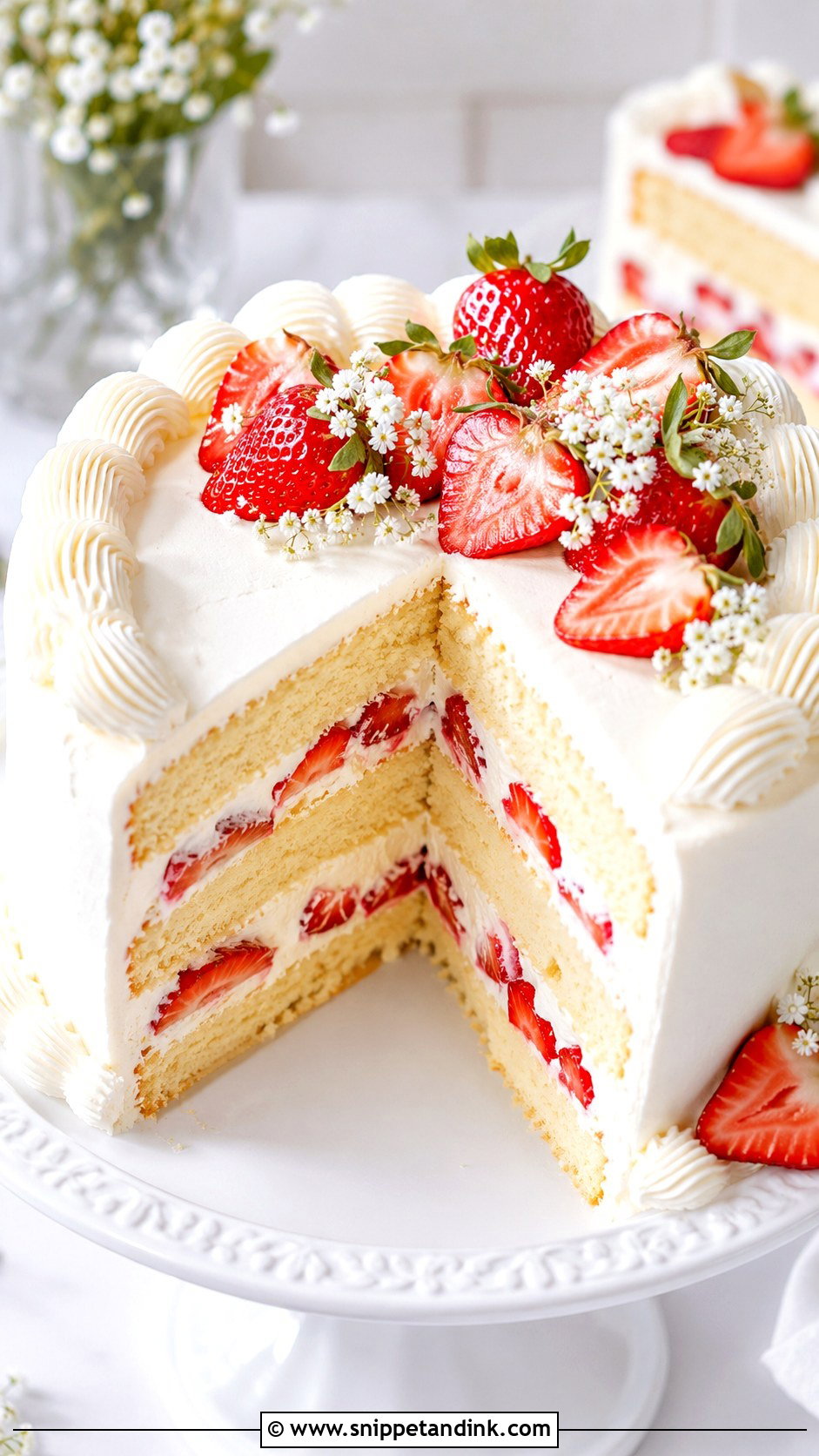 White Strawberry Wedding Cake Recipe - Snippet and Ink - 20 Moist White Wedding Cake Recipe