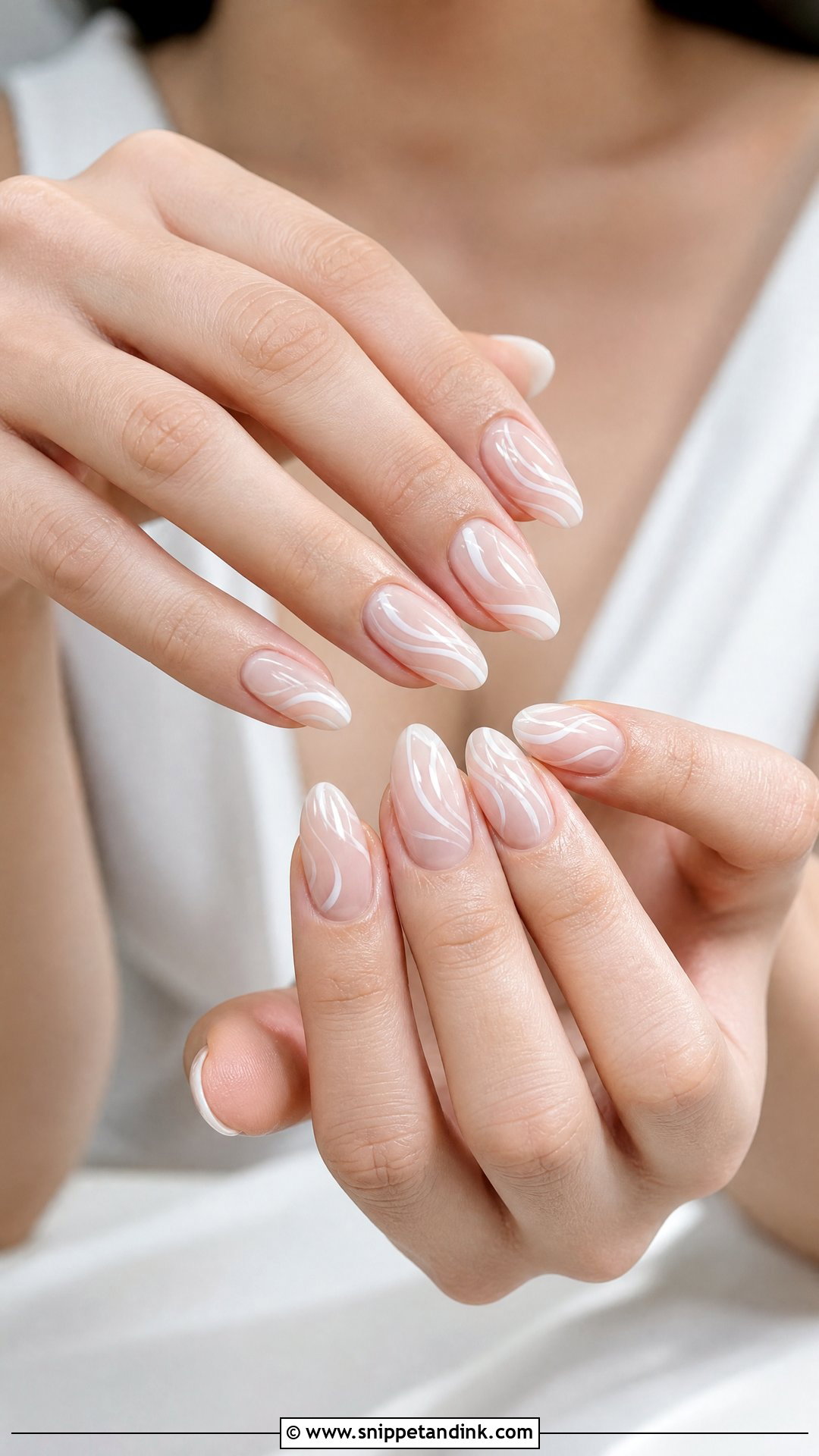 White Swirl Bride Nails - Snippet and Ink - 35 Bride Nails