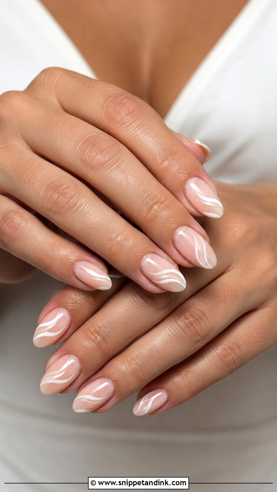 White Swirl Bridesmaid Nails - Snippet and Ink - 30 Wedding Nails for Bridesmaids