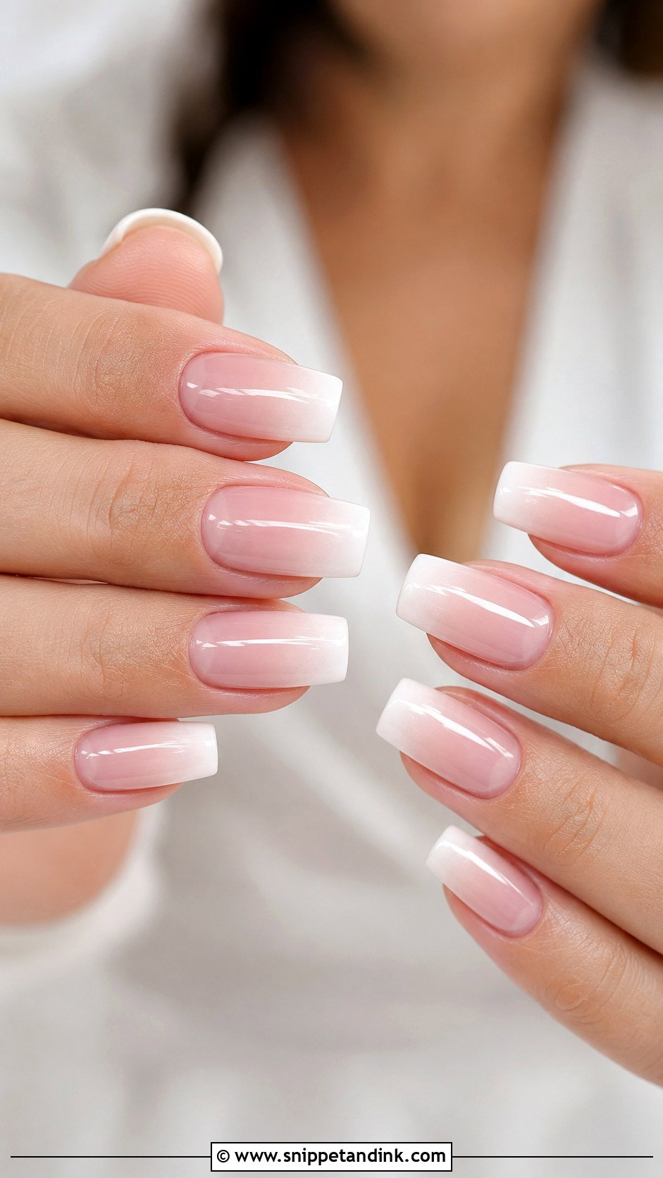 White Swirl Square Wedding Nails - Snippet and Ink - 30 Wedding Nails Square