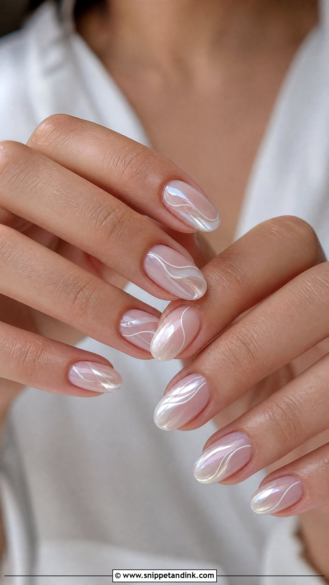 White Swirl Wedding Nails - Snippet and Ink - 25 White Wedding Nails for Bride
