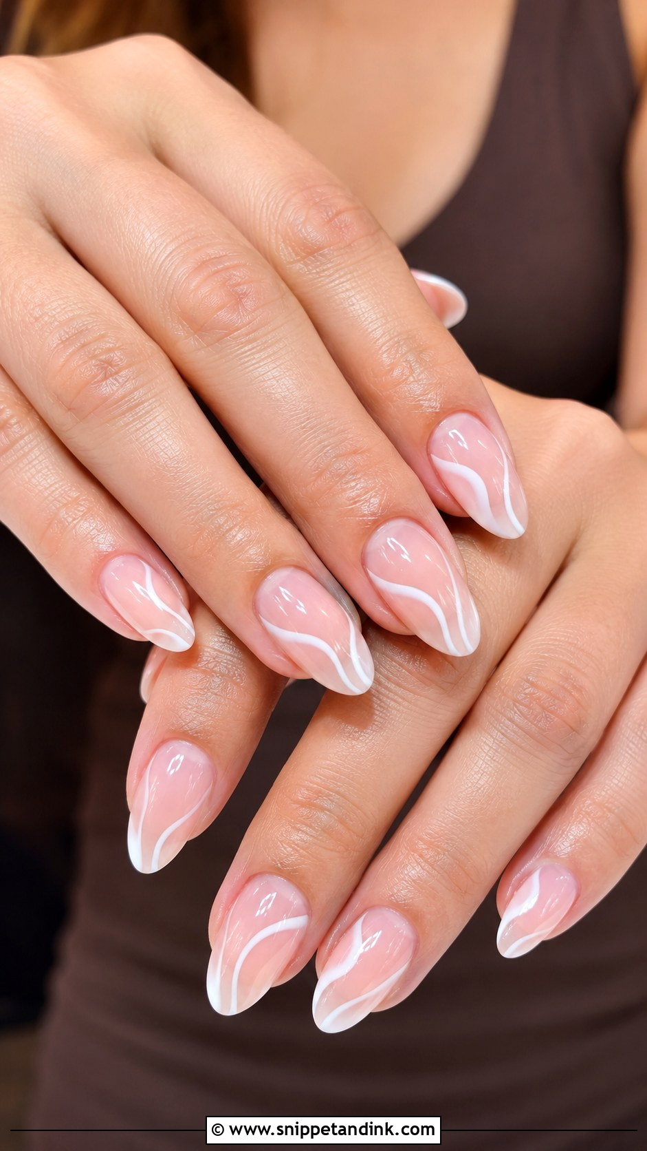 White Swirl Wedding Nails - Snippet and Ink - 30 Elegant Nail Art Wedding Ideas