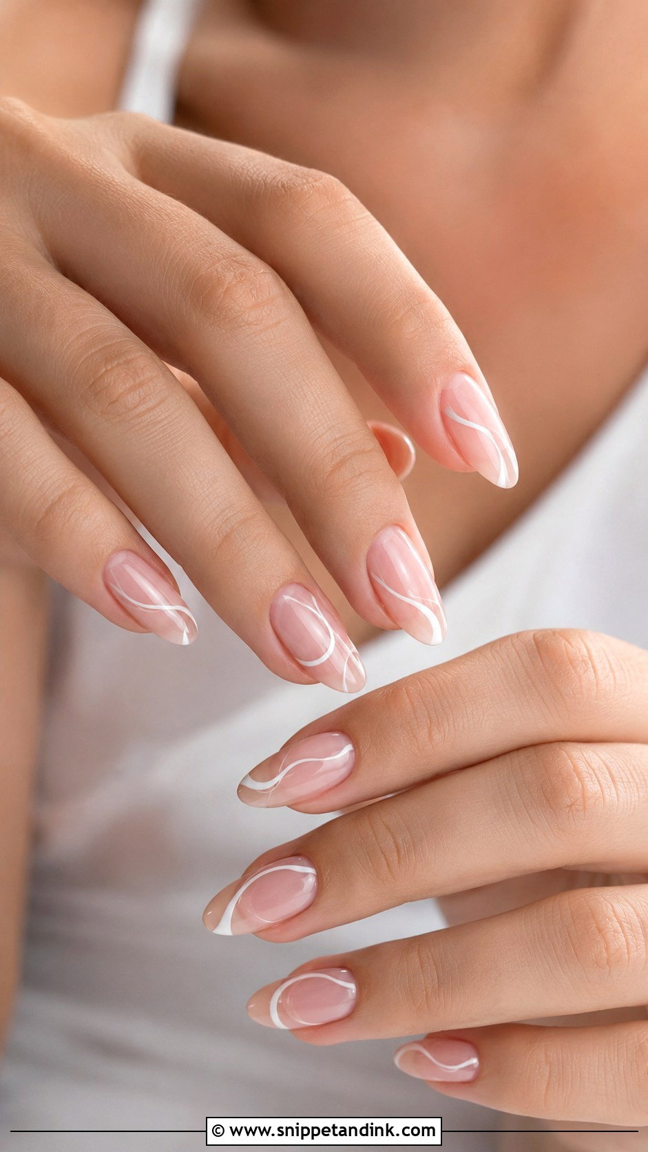 White Swirl Wedding Nails - Snippet and Ink - 30 Nail Art for Wedding Ideas