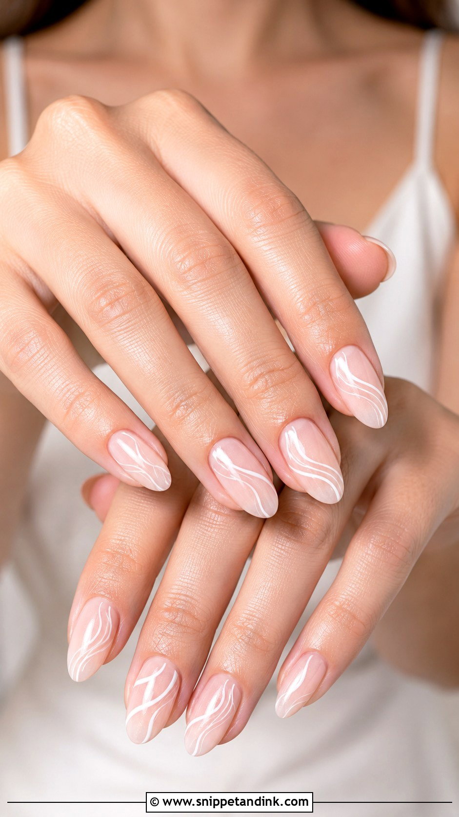 White Swirl Wedding Nails - Snippet and Ink - 30 White Wedding Nails