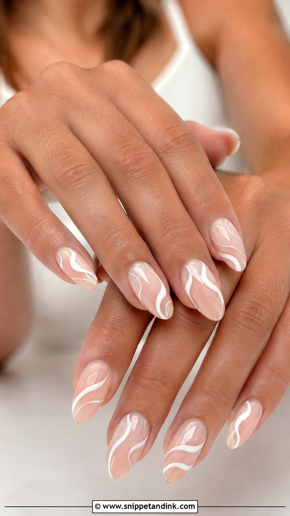 White Swirl Wedding Nails - Snippet and Ink - 20 White Wedding Nails Brides