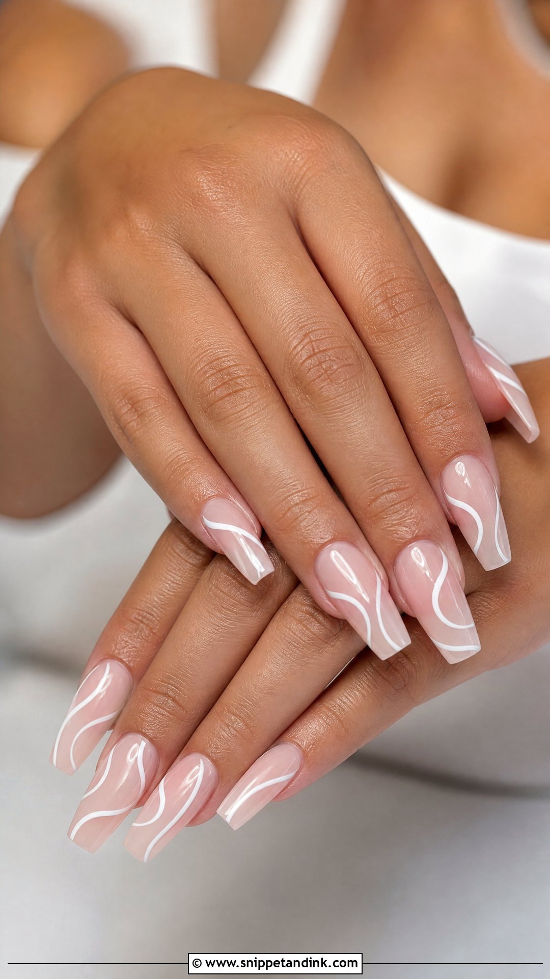 White Swirl Wedding Nails - Snippet and Ink - 25 Nail Art Designs for Wedding