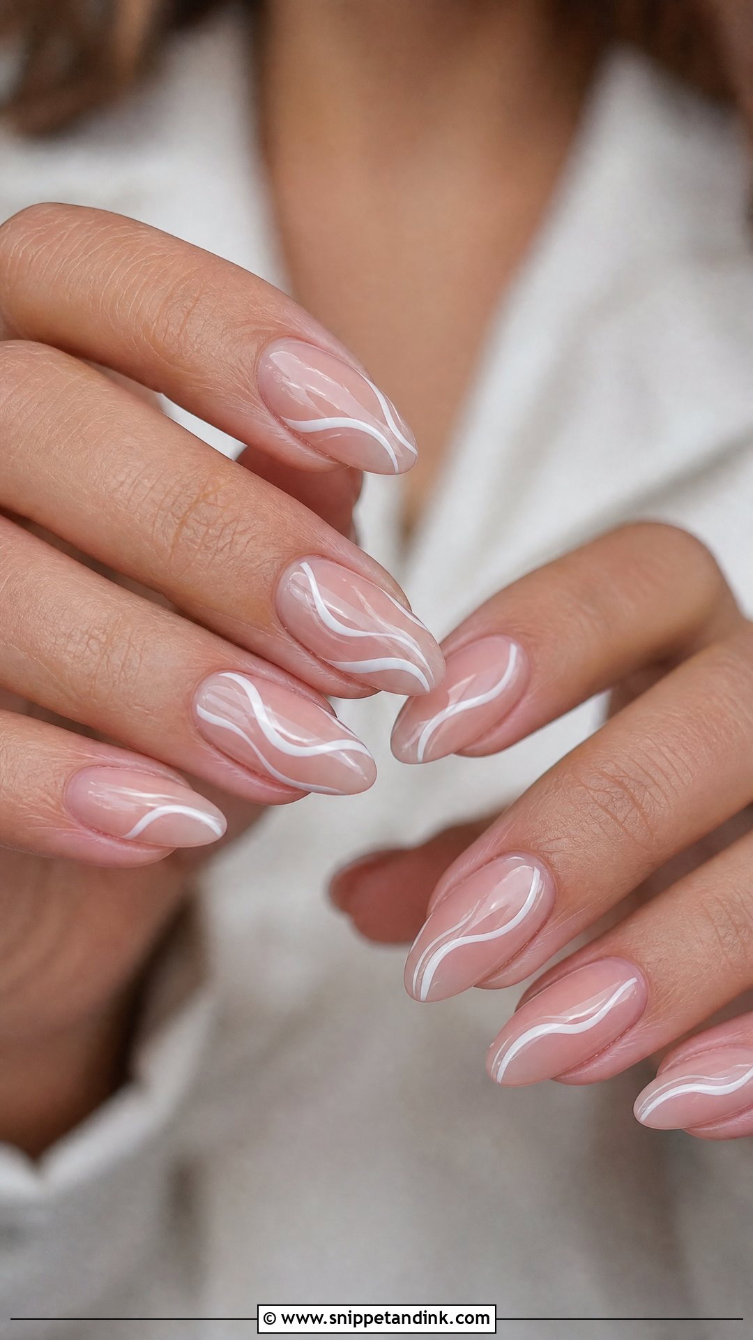 White Swirl Wedding Nails - Snippet and Ink - 25 Simple Wedding Nail Art Ideas