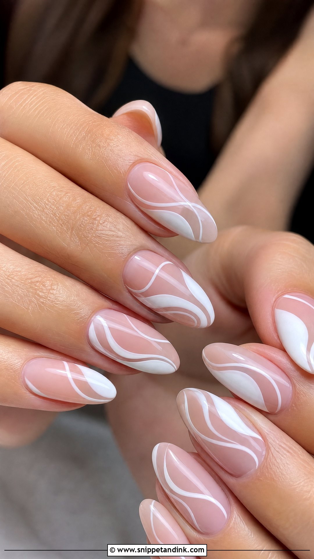 White Swirl Wedding Nails - Snippet and Ink - 25 Unique Wedding Nails