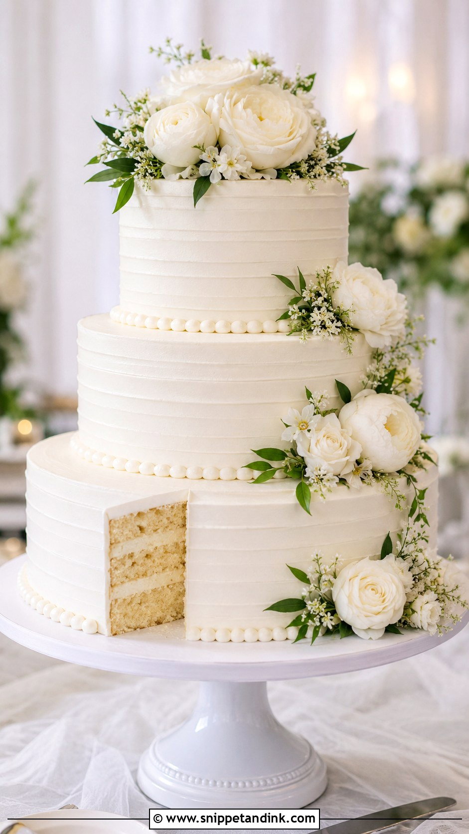White Tiered Wedding Cake Recipe - Snippet and Ink - 20 Moist White Wedding Cake Recipe