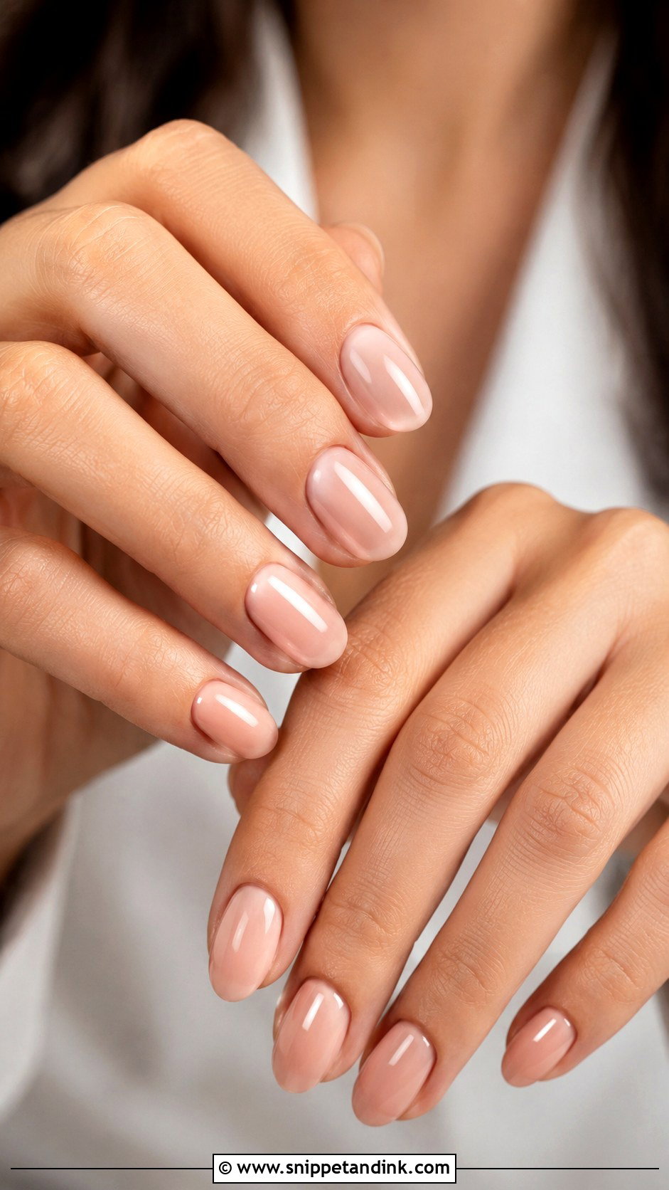 White Tip Almond Bridal Nails - Snippet and Ink - 30 Bridal Nail Ideas