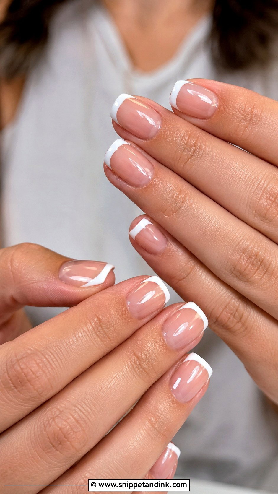 White Tip Engagement Nails - Snippet and Ink - 30 Nails for Engagement