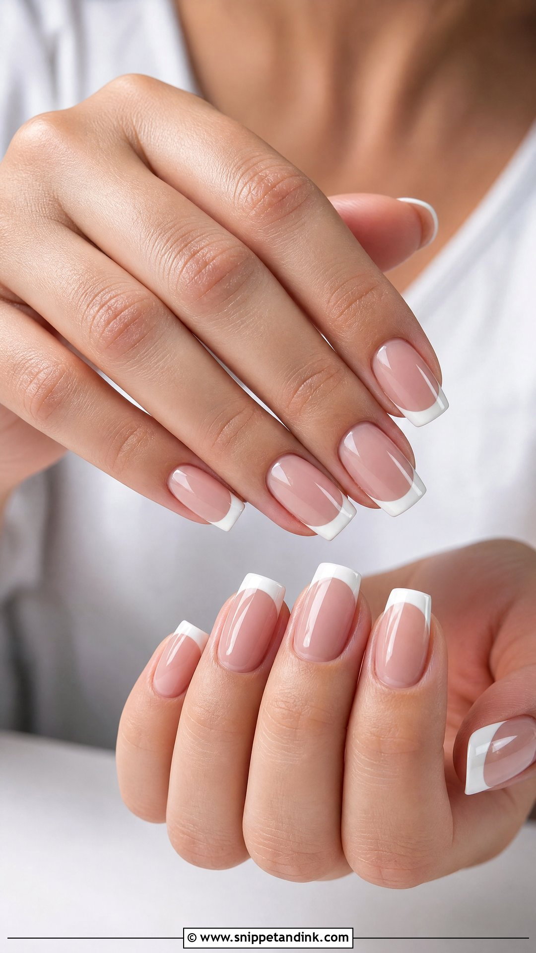 White Tip Wedding Guest Nails - Snippet and Ink - 25 Simple Wedding Guest Nails