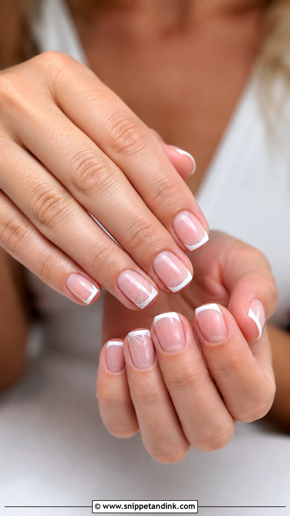 White Tip Wedding Nails - Snippet and Ink - 20 Easy Wedding Nails
