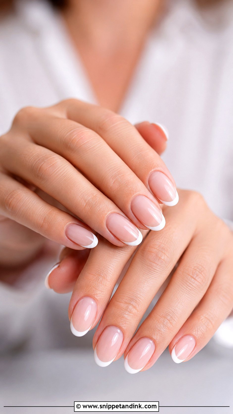 White Tip Wedding Nails - Snippet and Ink - 20 Minimalist Wedding Nails