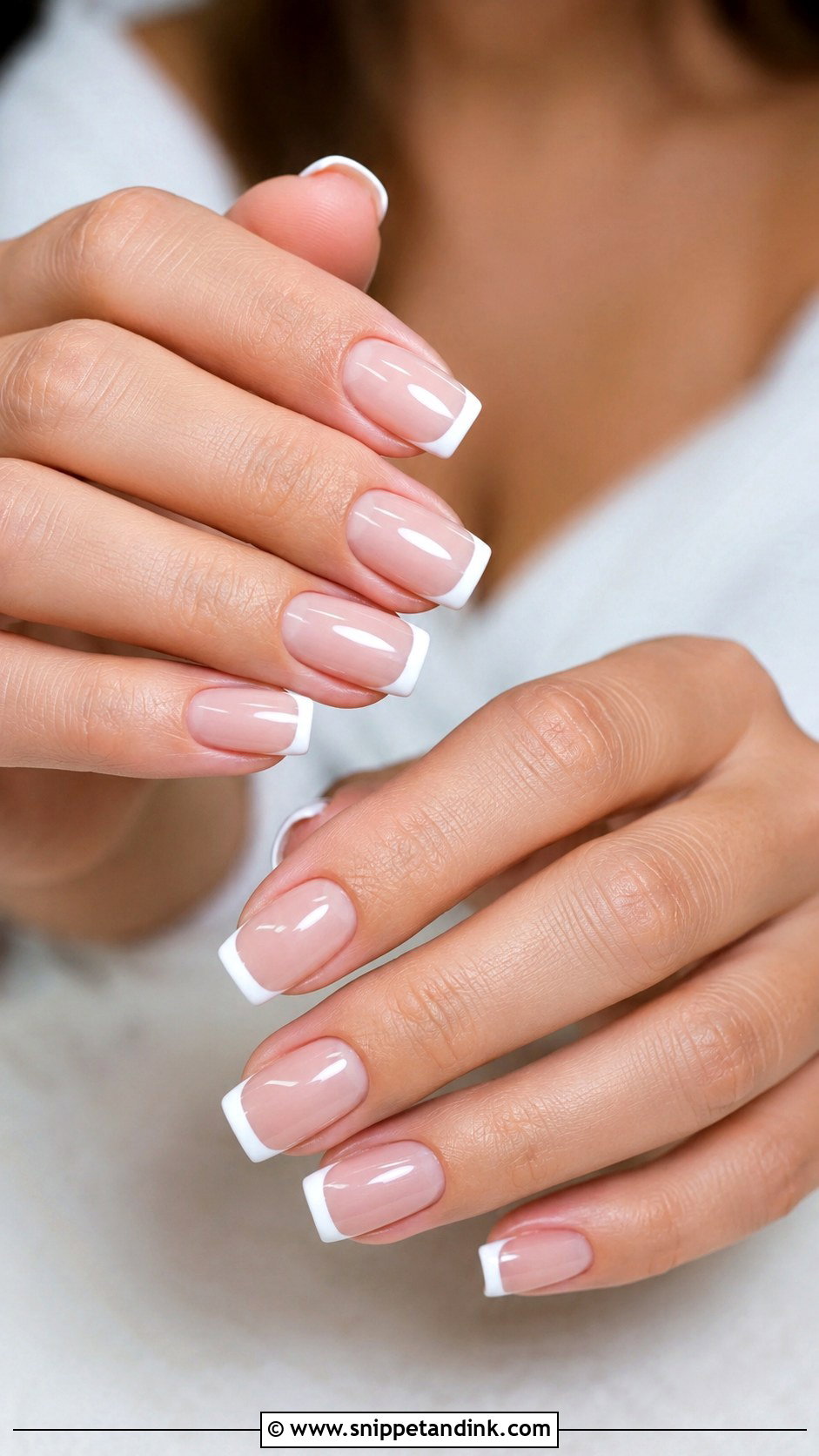 White Tip Wedding Nails - Snippet and Ink - 30 Simple Wedding Nails