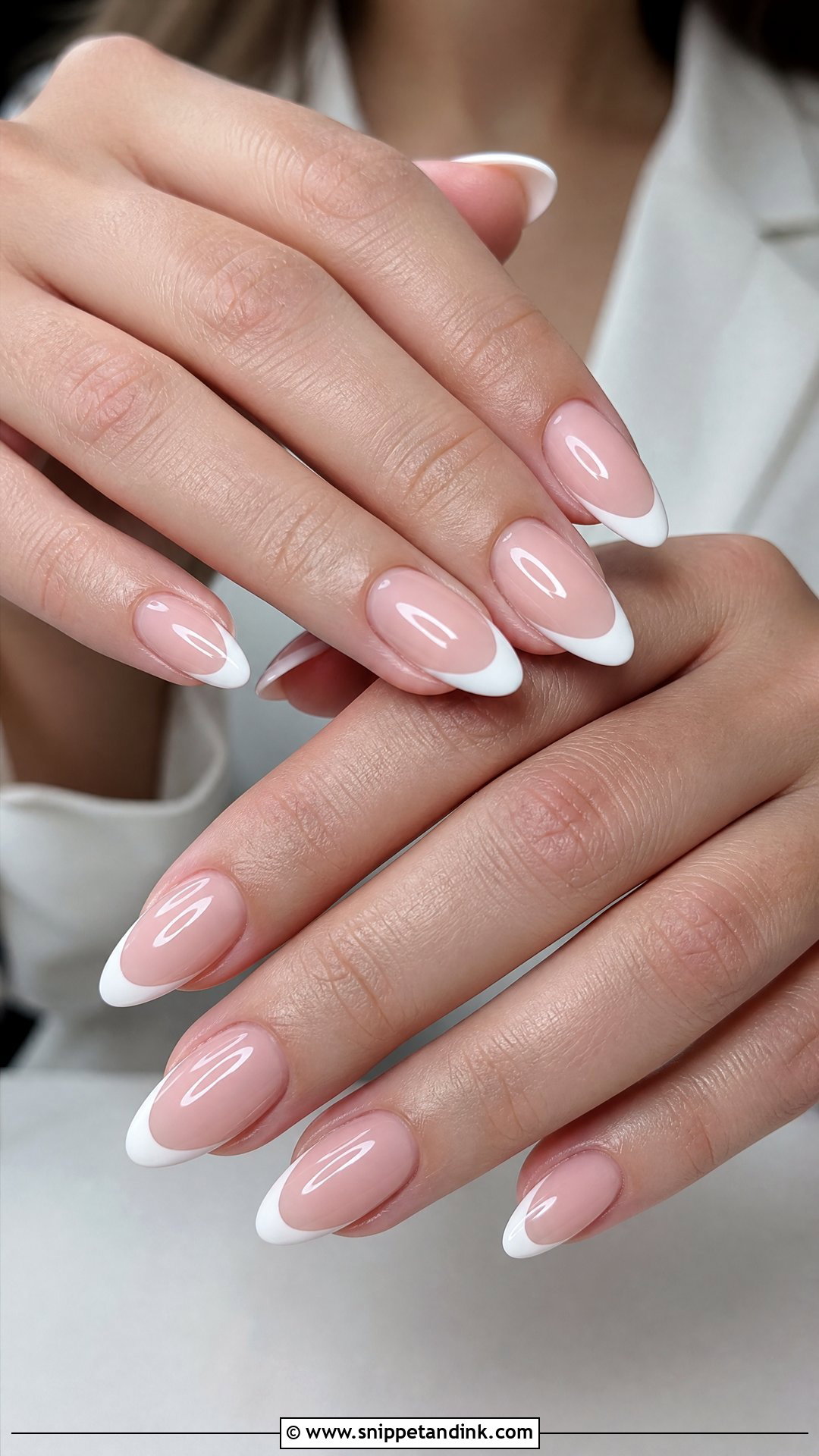 White Tip Wedding Nails - Snippet and Ink - 35 Wedding Day Nails