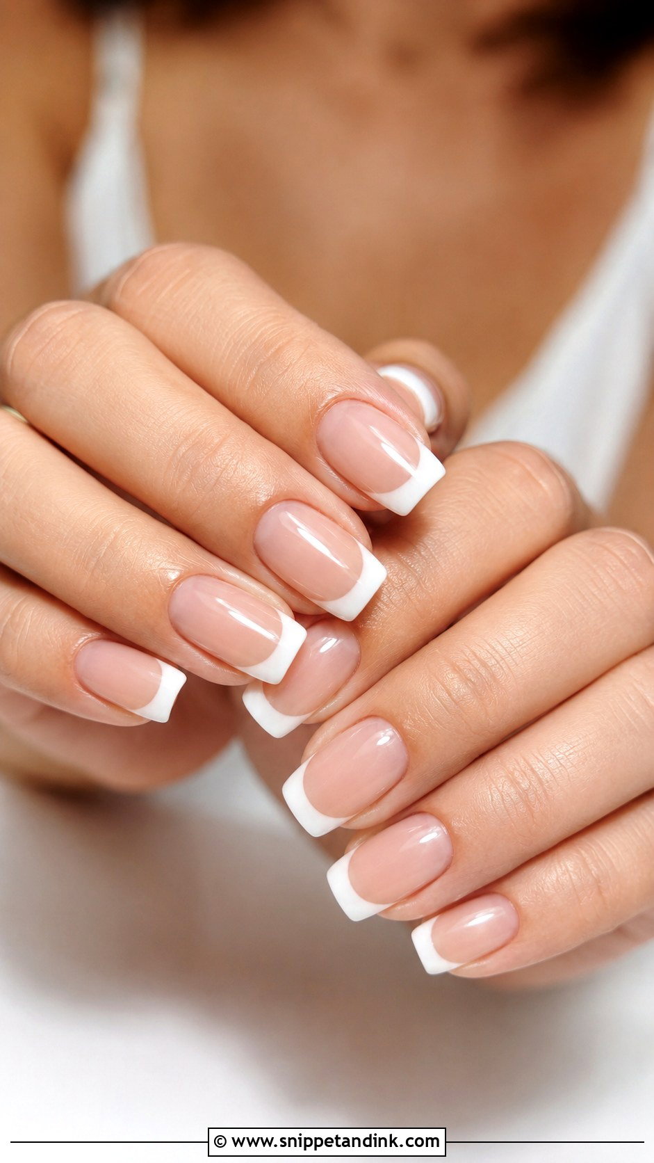 White Tip Wedding Nails - Snippet and Ink - 20 Basic Wedding Nails