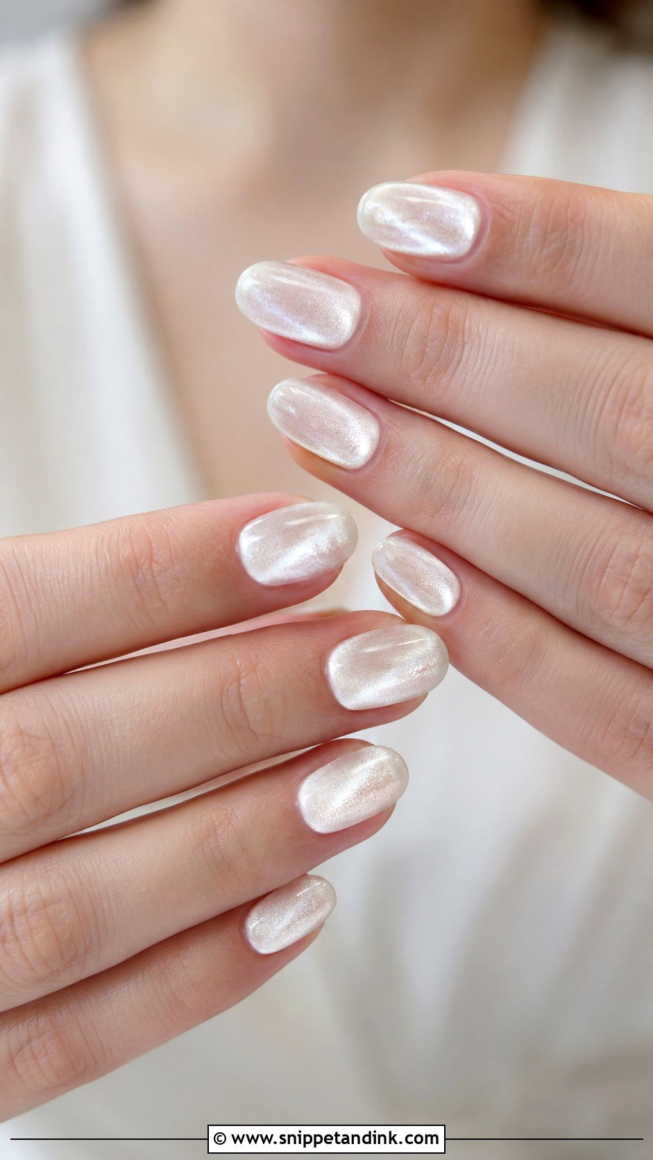 White Velvet Bridal Nails - Snippet and Ink - 20 White Nails for the Bride Wedding