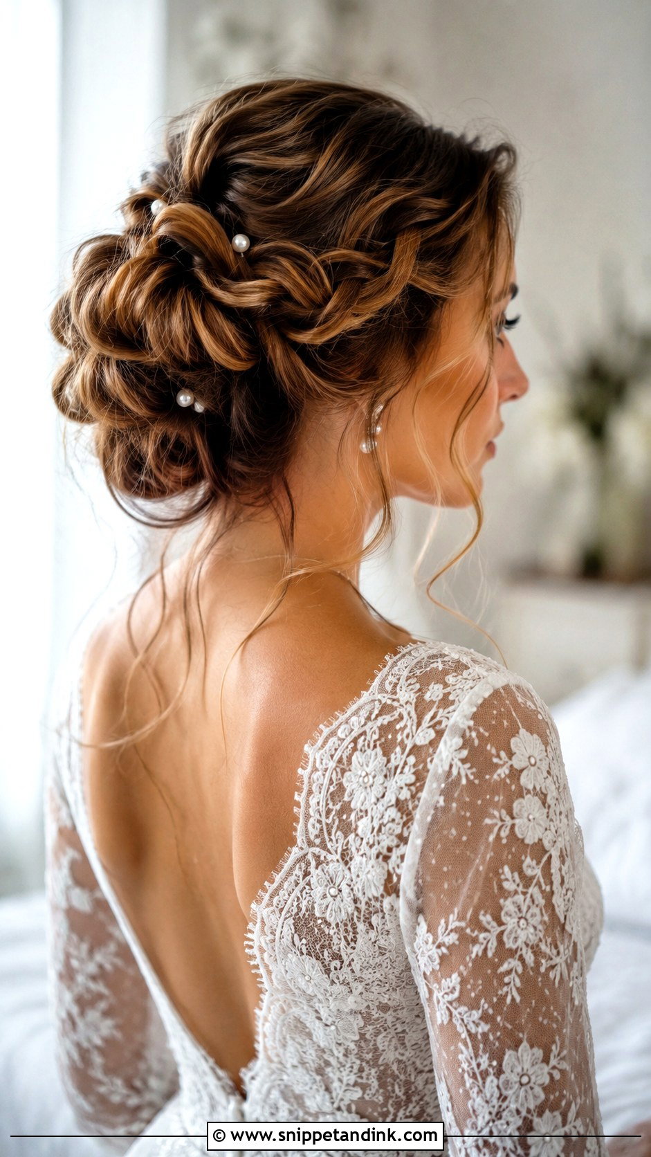 White Wedding Braided Updo - Snippet and Ink - 15 White Wedding Hair Ideas