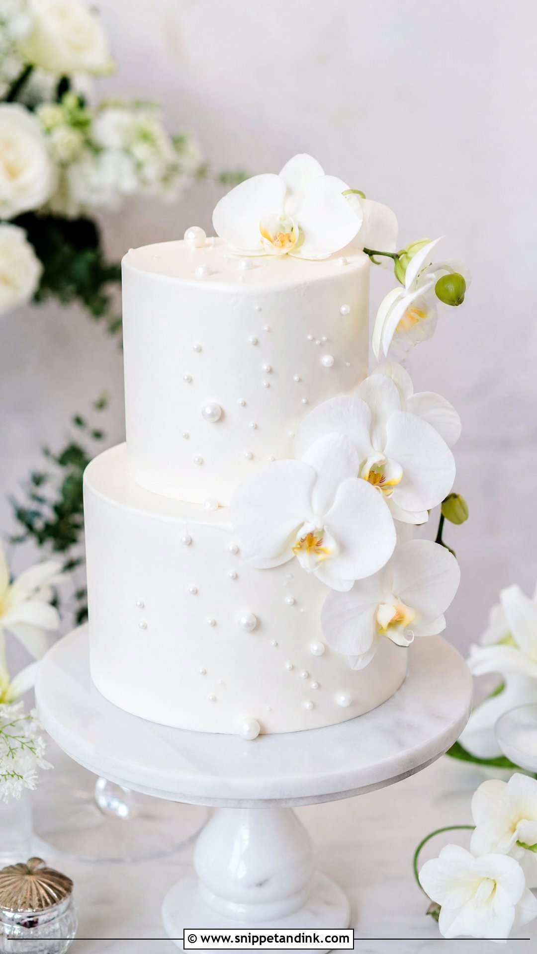 White Wedding Cake With Swiss Meringue Buttercream - Snippet and Ink - 20 Simple White Wedding Cake Ideas