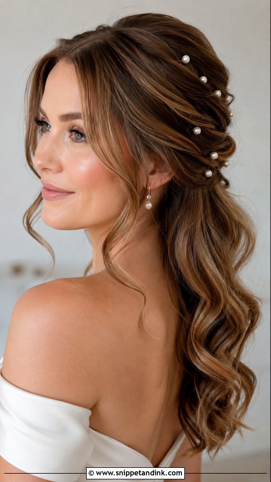 White Wedding Hair With Pearls - Snippet and Ink - 15 White Wedding Hair Ideas