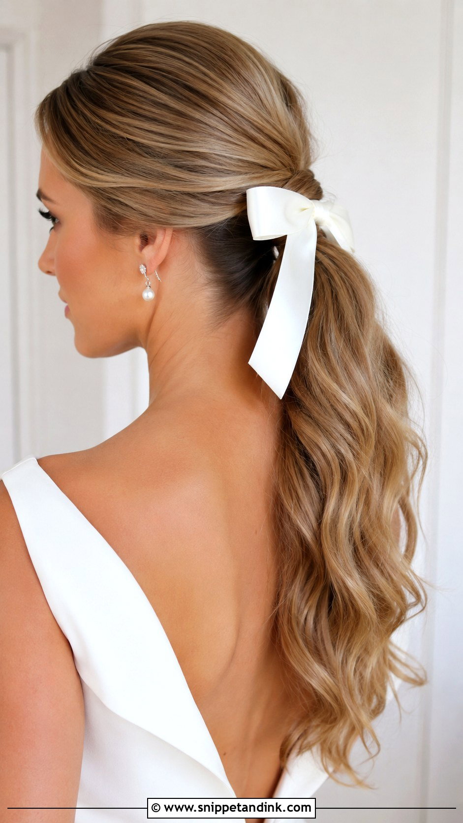 White Wedding Ponytail - Snippet and Ink - 15 White Wedding Hair Ideas