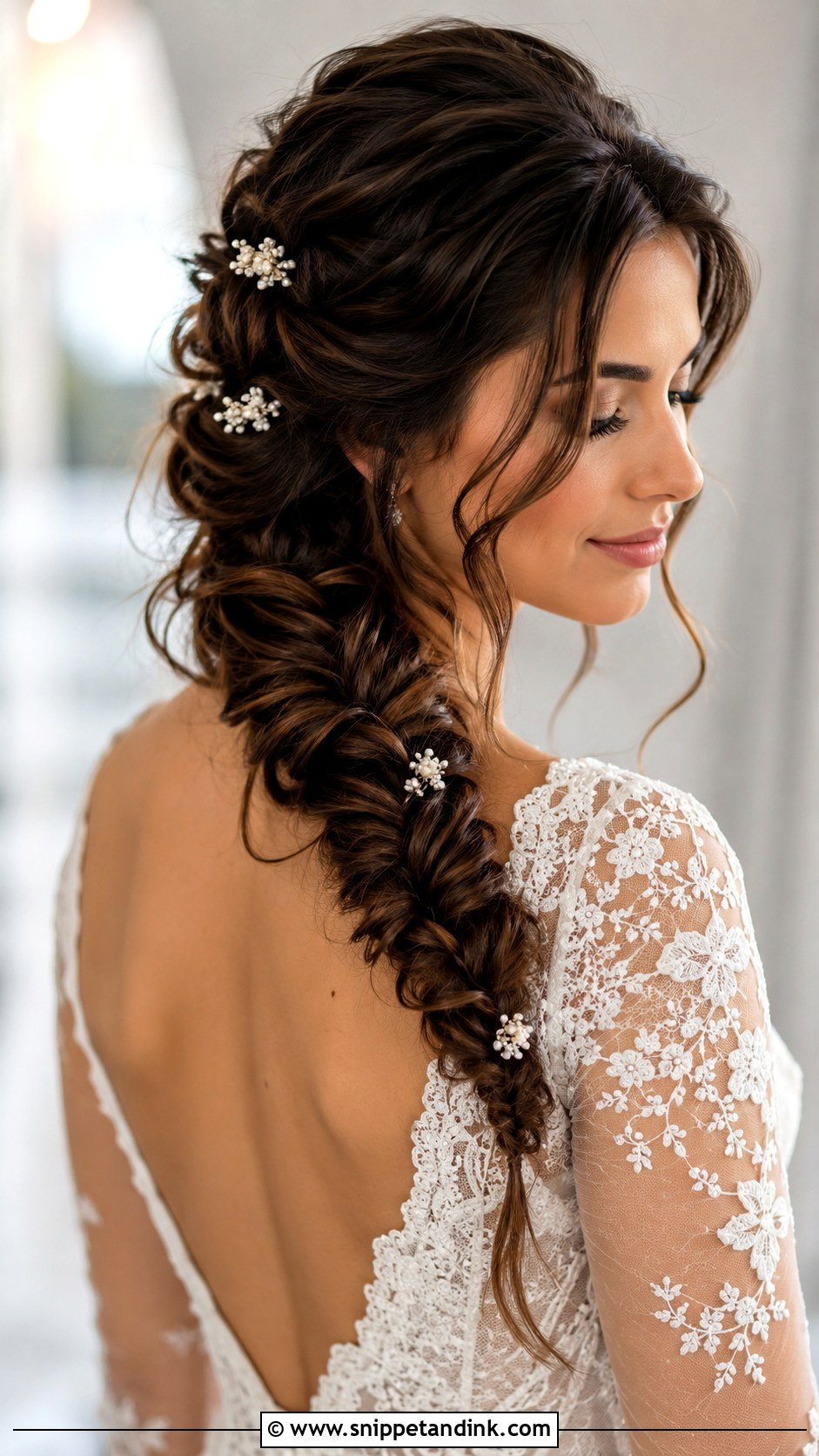 White Wedding Side Braid - Snippet and Ink - 15 White Wedding Hair Ideas
