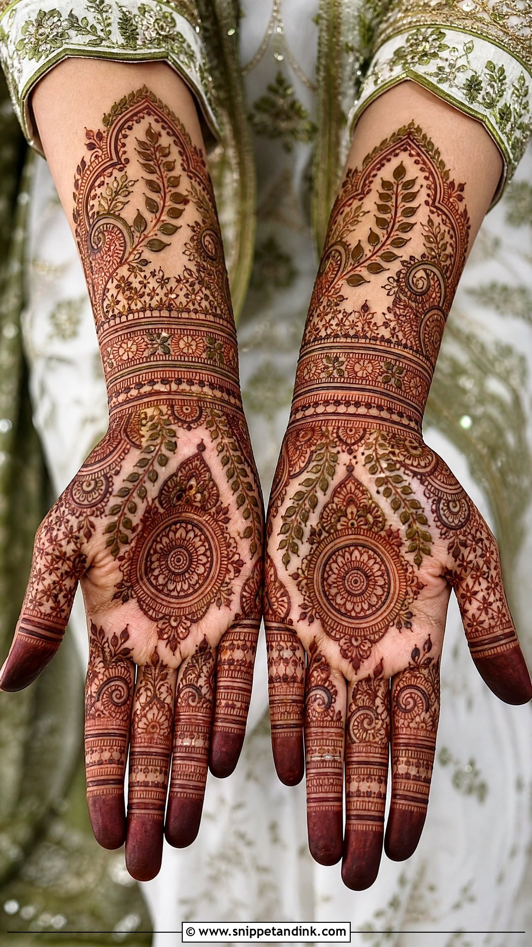 White and Green Mehendi Outfit for Bride - Snippet and Ink - 30 Unique Mehendi Outfits for Bride