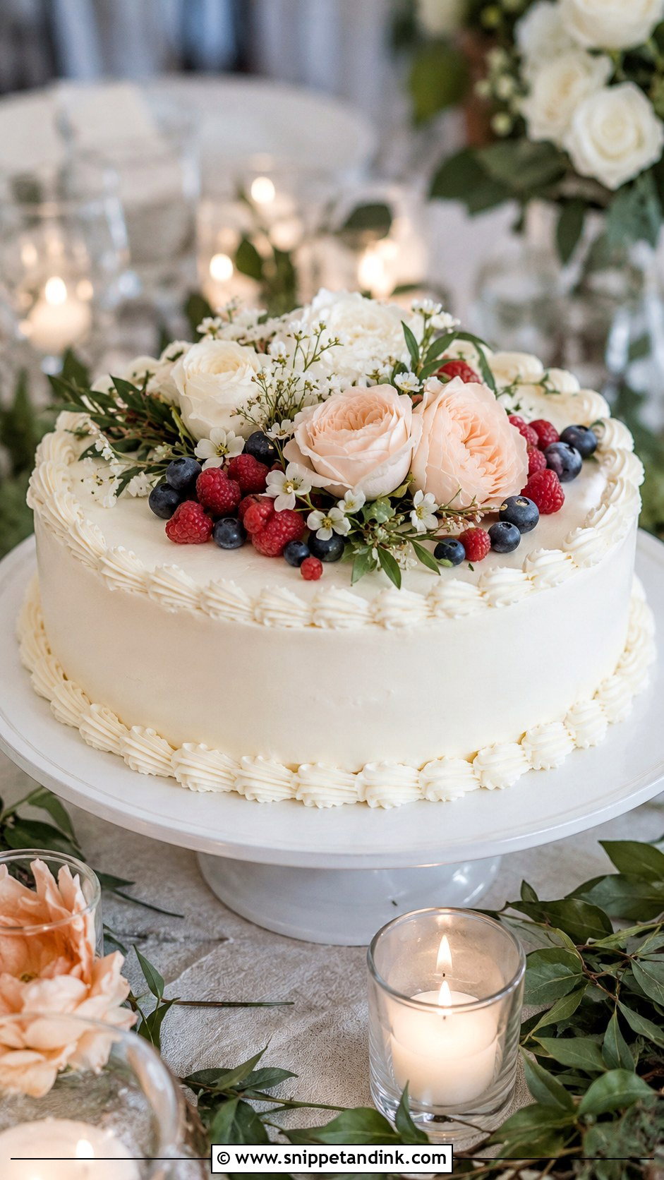 Wide 1 Tier Wedding Cake - Snippet and Ink - 20 1 Tier Wedding Cakes