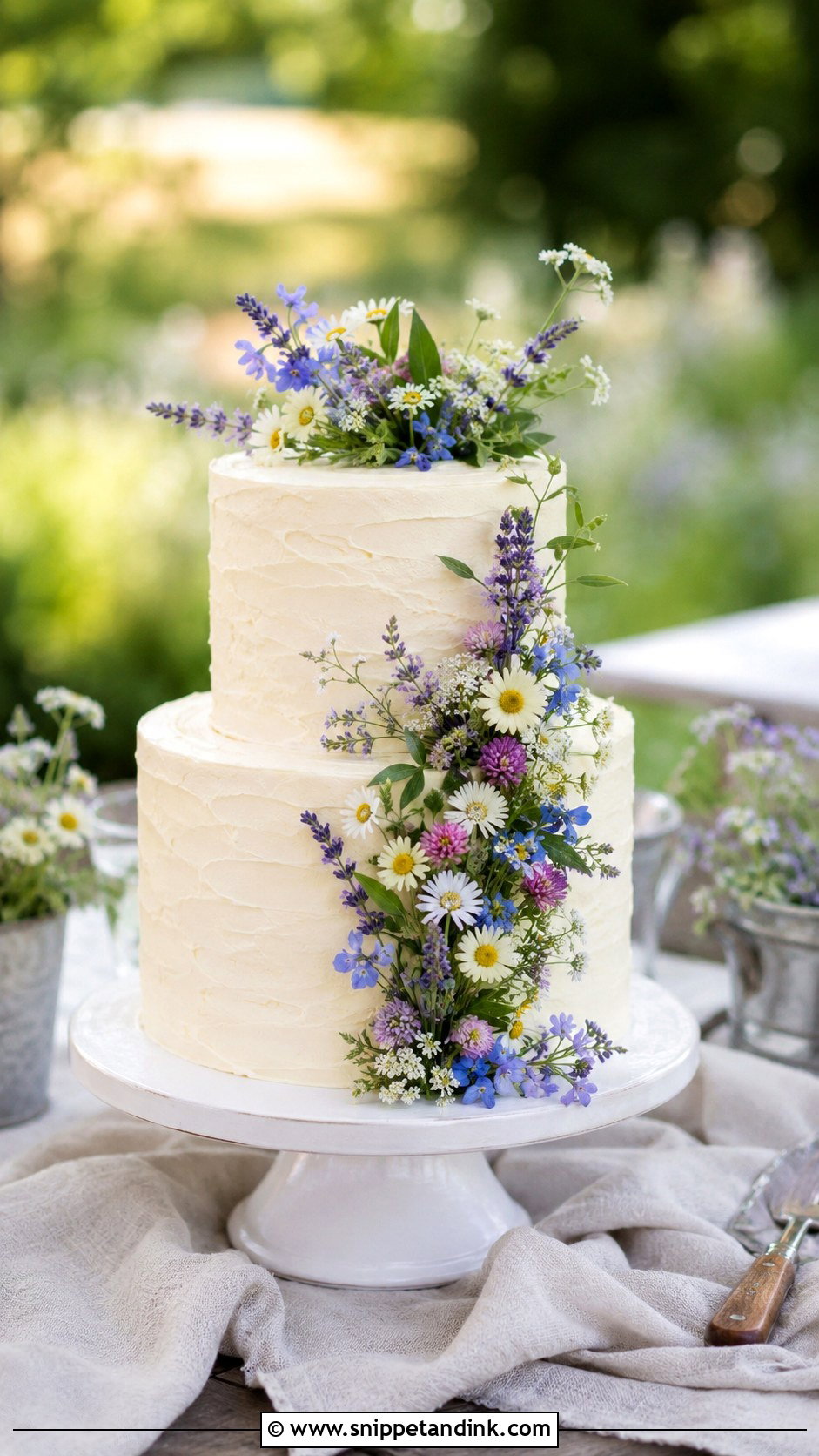 Wildflower Bouquet Wedding Cake - Snippet and Ink - 20 Bouquet Cake Design Ideas for Wedding