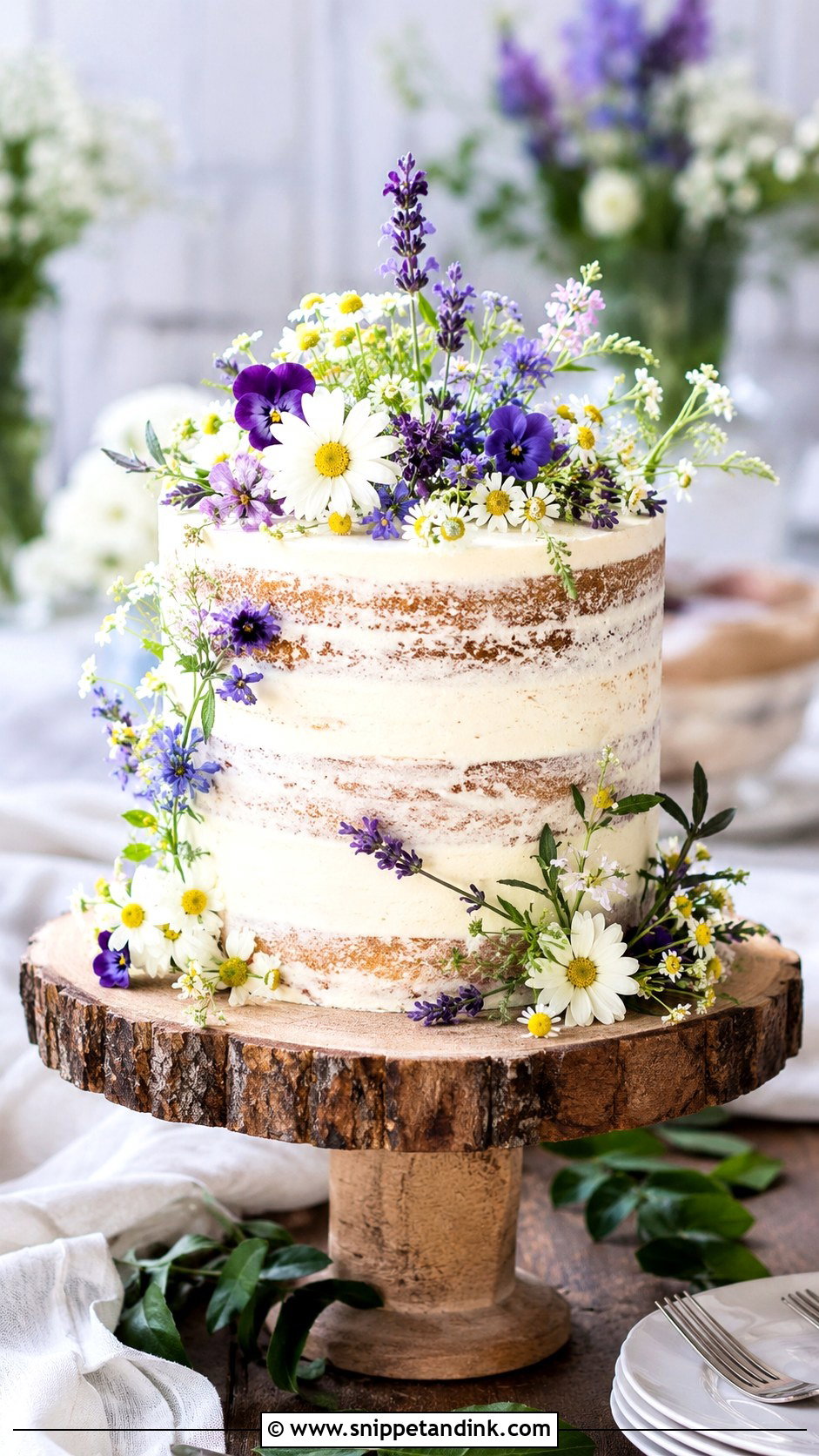 Wildflower Wedding Cake - Snippet and Ink - 20 Spring Flower Cake Ideas for Wedding